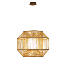 lampe d&#39;énergie pendante de lustre de restaurant en bambou en métal